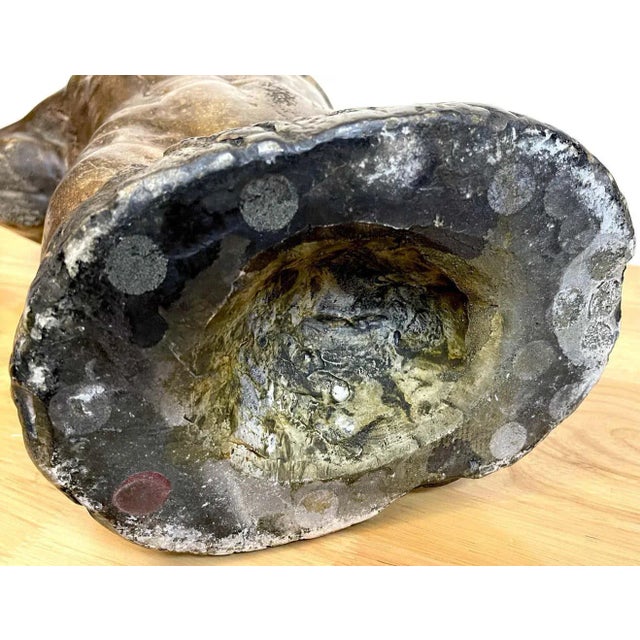 Bronze Mid 20th Century French Modern Bronzed Plaster Sculpture of a Male Nude Torso For Sale - Image 8 of 13