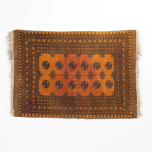 Textile Vintage Afghan Rug, 1950 For Sale - Image 7 of 7