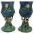 19th Century Renaissance Revival Majolica Palissy Vases With Grapes - a Pair For Sale
