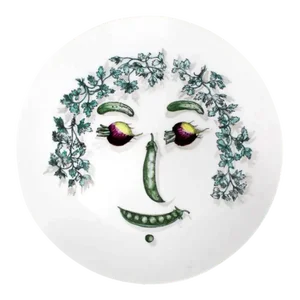Fornasetti Ceramic Vegetable Face Plate