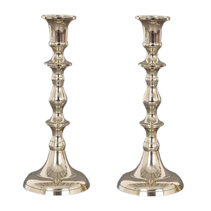 Danish Brass Candleholders, 1950s, Set of 2