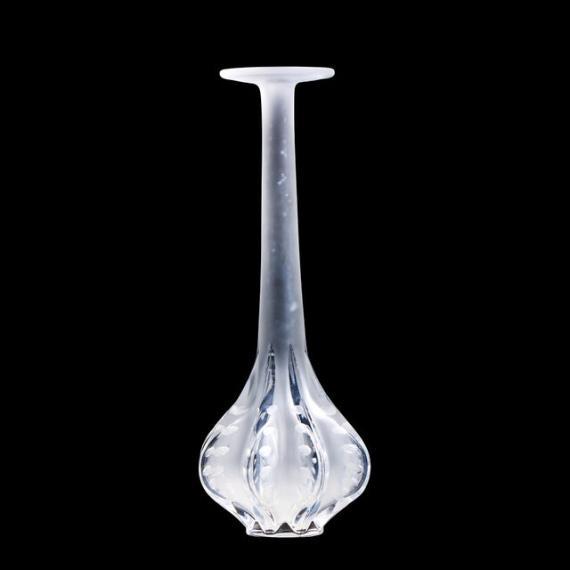 Art Nouveau Lalique French Claude Frosted Vase For Sale - Image 3 of 8