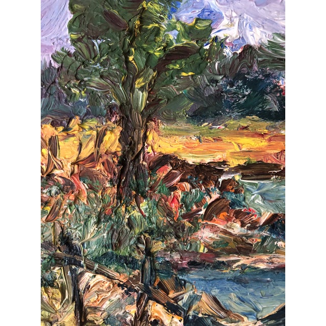 Mid 20th Century Mid 20th Century Vintage Swedish Landscape Painting, Framed For Sale - Image 5 of 9