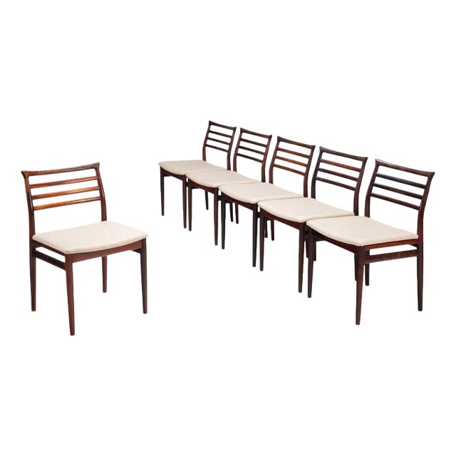 Dining Chairs in Rosewood by Erling Torvits for Sørø Stolefabrik, Denmark, 1960, Set of 6 For Sale