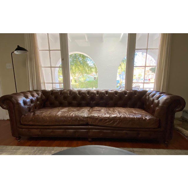 Vintage Kensington Tufted Leather Sofa Chairish