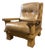 1970’s Belgian Brutalist Oak Lounge Chair For Sale