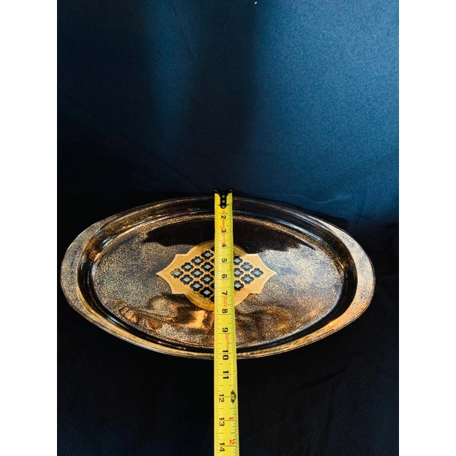 Transparent Vintage Culver Ltd. "Valenica" Pattern Pyrex Server/Platter For Sale - Image 8 of 13