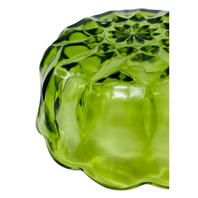 Vintage Anchor Hocking Avocado Green Salad Bowls a Set of 5 For Sale In Tampa - Image 6 of 8