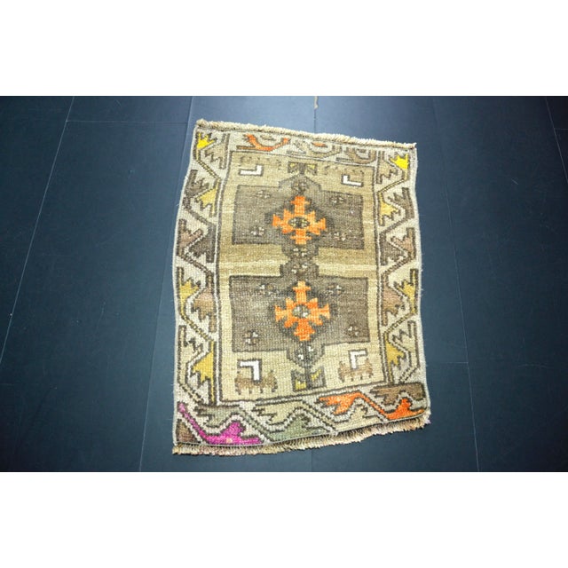 Turkish Brown and Yellow Color Rug For Sale In Phoenix - Image 6 of 6