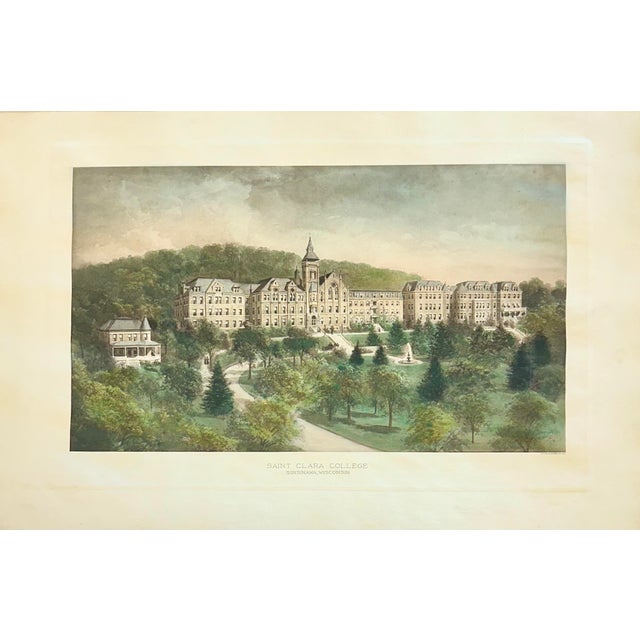 Santa Clara College (Wisconsin), After Richard Rummell, c.1913 — Hand-Colored Print For Sale