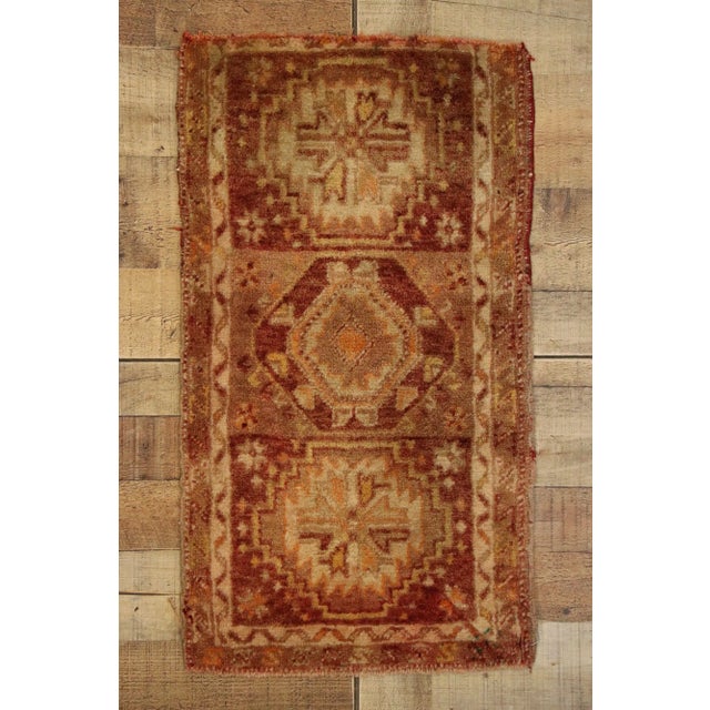 Brick Red Vintage Turkish Yastik Rug - 01'06 X 02'07 For Sale - Image 8 of 8