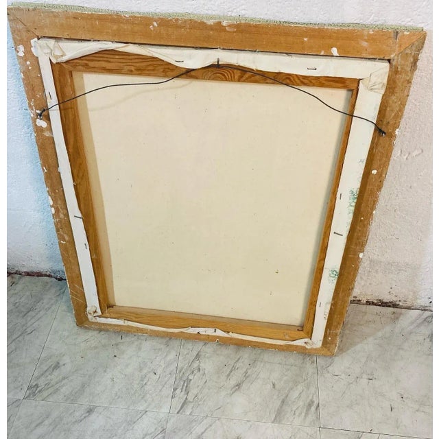 Coastal Vintage Oil on Canvas, Framed For Sale - Image 3 of 8