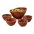 Mid 20th Century Danish Modern Sculptural Teak Caesar Salad Bowl Set, 5 Pieces For Sale