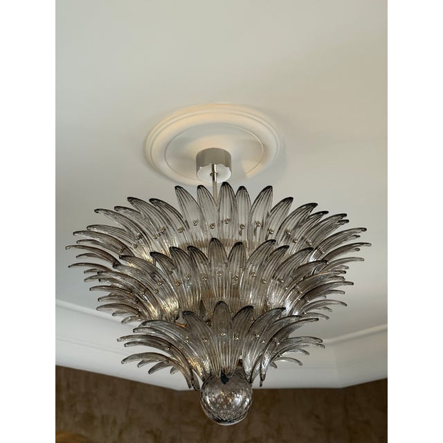 Murano Glass Feather Prisms Chandelier, 2020 For Sale - Image 9 of 9