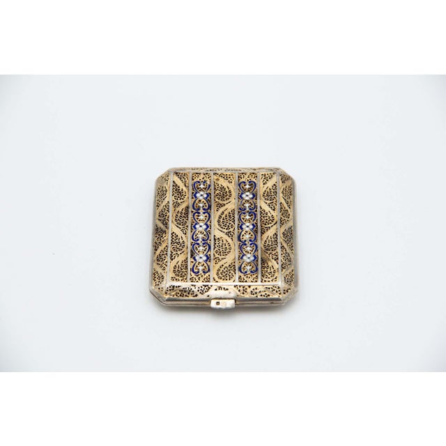 Filigree Mesh Gilded Silver Cigarette Case For Sale - Image 5 of 5