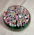 Italian Vintage Hand Blown Italian Murano Art Studio Glass Millefiori Paperweight Ribbon For Sale - Image 3 of 13