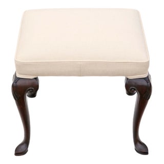 Antique George II Mahogany Stool For Sale