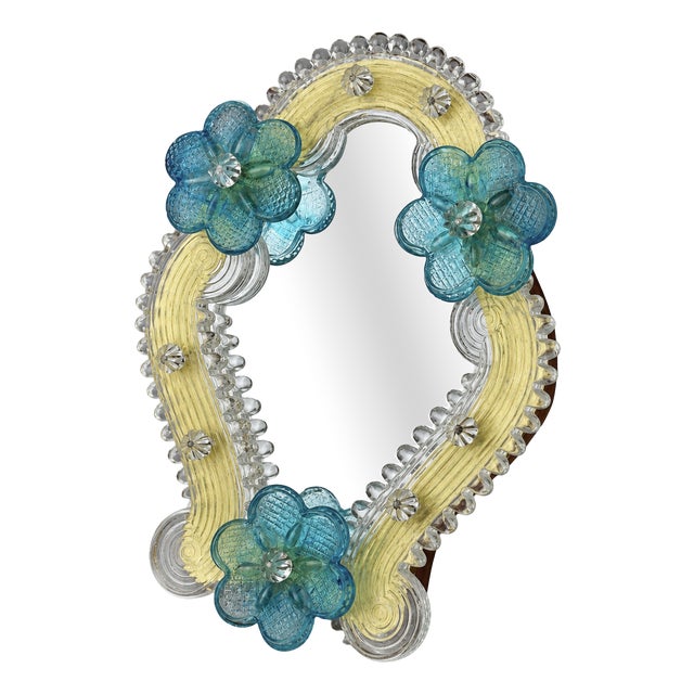 Murano Glass Mirror, Italy, 1950s For Sale