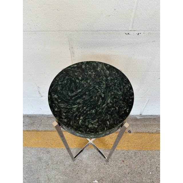 Currey & Company Currey & Co Rina Teal Drinks Table For Sale - Image 4 of 5