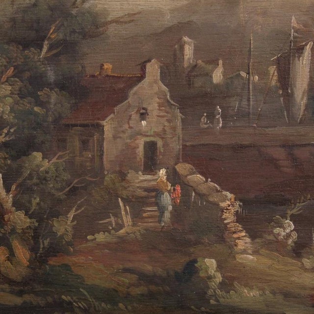 Flemish Artist, Seascape with Boats and Characters, 20th Century, Oil Painting, Framed For Sale - Image 12 of 13