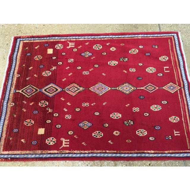 Textile Vintage Persian Hamadan Rug – Size: 2' 6" X 3' 6" For Sale - Image 7 of 9