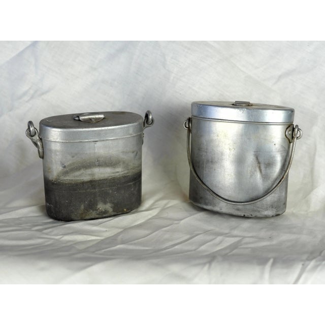 1940s French Military WWII Aluminium Mess Kits - Set of 2 For Sale - Image 12 of 12