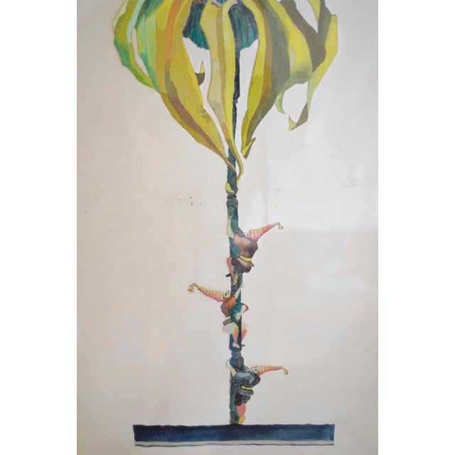 O. Schmieder, Art Nouveau Silhouette, 1921, Gouache For Sale - Image 4 of 8