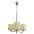 Austrian Mid Century Brass Opaline Glass Chandelier For Sale - Image 11 of 11