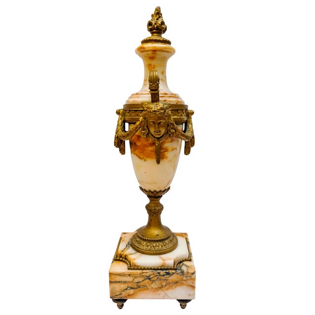 Pair of 19th Century French Louis XVI Style Marble and Gilt Bronze Cassolettes For Sale - Image 4 of 15