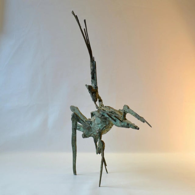 Brutalist Bronze Sculpture of Acrobat on Horse by Dutch Artist Jacobs For Sale - Image 9 of 10