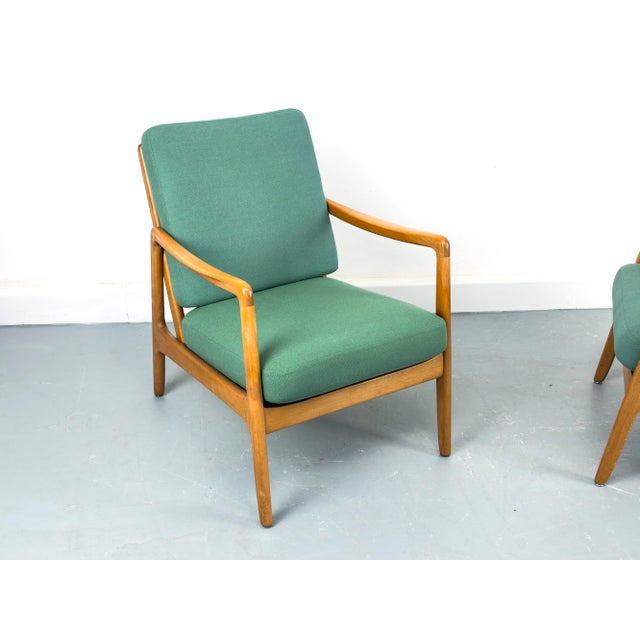 Mid-Century Modern Danish Model FD-109 Lounge Chair by Ole Wanscher for France & Daverkosen, 1950s, Set of 2 For Sale - Image 3 of 18
