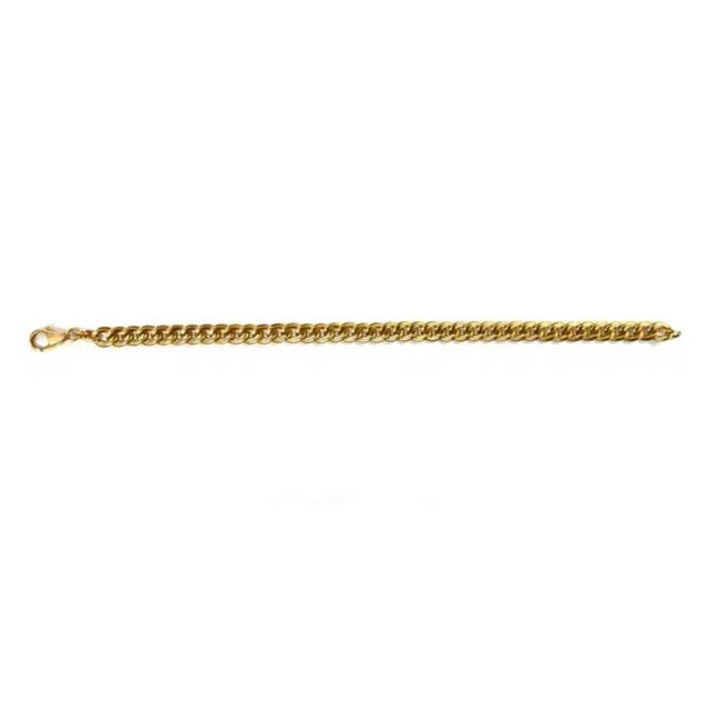 Late 20th Century 14k Gold Italian Link Bracelet Vintage For Sale - Image 5 of 9
