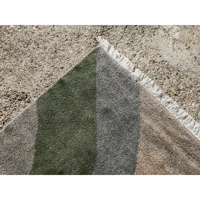 Textile Postmodern Hand-Knotted Wool Rug, India, 1990s For Sale - Image 7 of 12