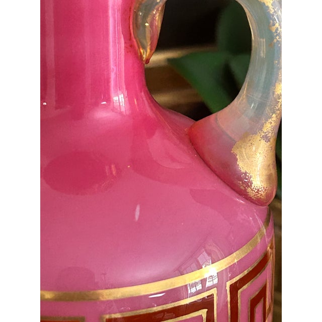 Late 19th Century 19th Century Continental Pink Opaline Glass Vase For Sale - Image 5 of 9