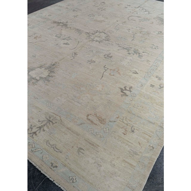 Brown Oushak Rug 9' x 12'3" For Sale - Image 8 of 8
