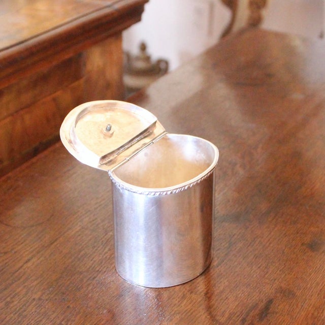 Small Oval Silver Plate Tea Caddy For Sale - Image 9 of 12