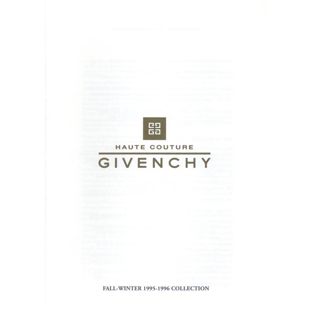 Givenchy 1995 Rare Givenchy Couture Fashion Print, With Documentation, Matted For Sale - Image 4 of 5