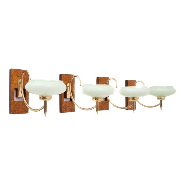 Art Deco Wall Lamp Set, Poland, 1930, Set of 4 For Sale