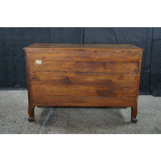 Vintage Italian French Country Louis XV Carved Walnut Commode Chest Dresser For Sale - Image 18 of 18