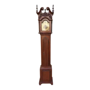 Vintage Grandmother Floor Case Clock by Banks, Coldstone Co.
