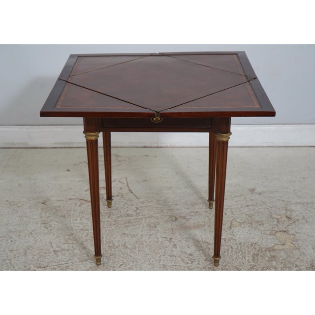 French Louis XVI 19th Century Envelope Game Table For Sale - Image 13 of 18