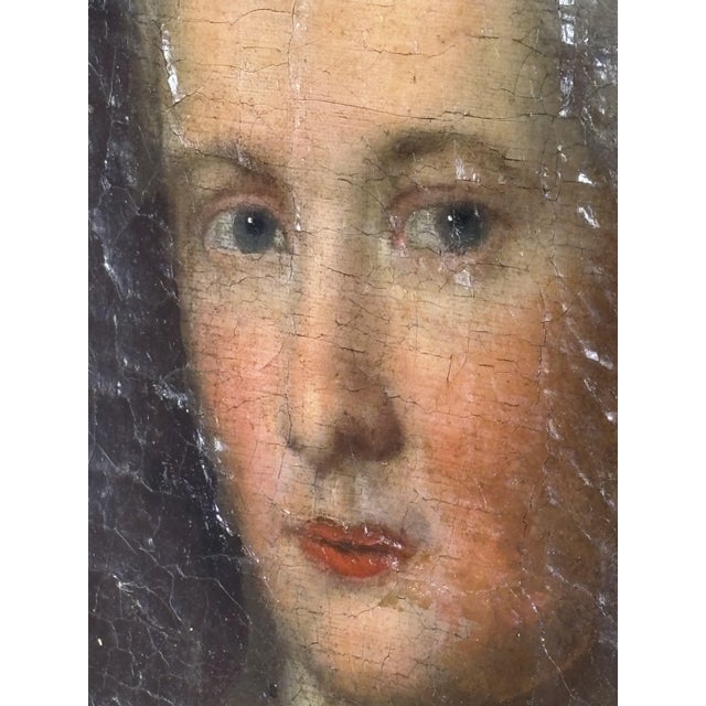 German School Artist, Portrait of a Woman Adorned with Jewelry, 18th Century, Oil Painting on Panel, Framed For Sale - Image 6 of 12