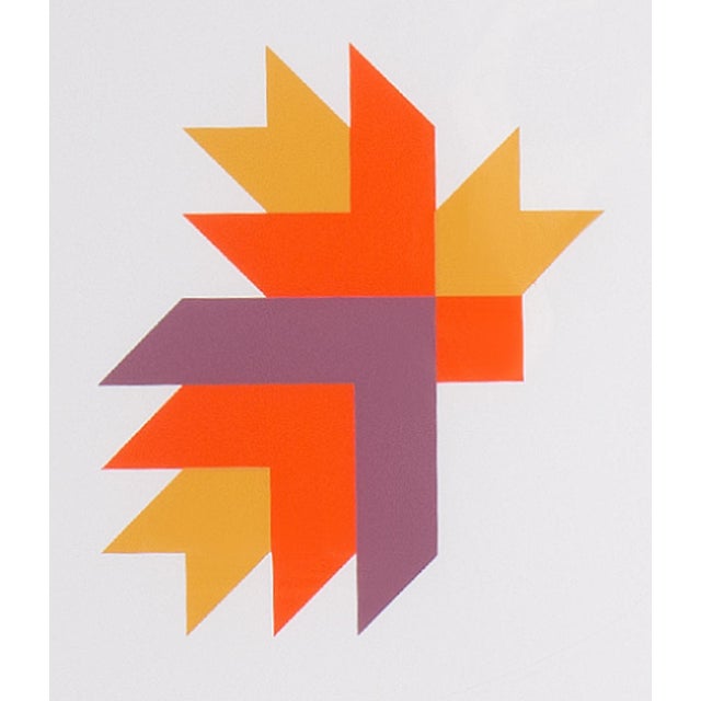 A 1995 serigraph print, titled "Konstruktion and Intuition," by the German artist Anton Stankowski (1906-1998). This print...