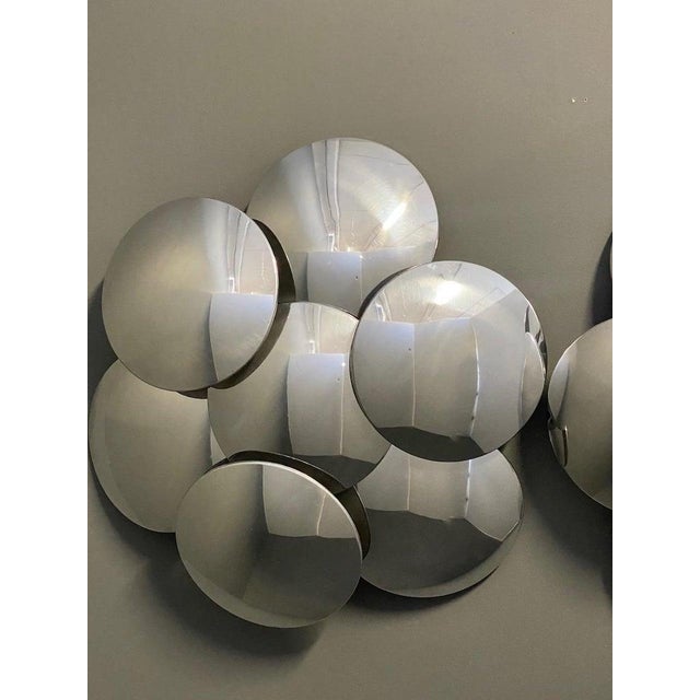 White Large Seven Sconces with Seven Convex Discs from Reggiani, Italy, 1970s, Set of 2 For Sale - Image 8 of 8