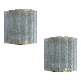 Vintage Murano Glass Wall Sconces from Doria Leuchten, 1970s, Set of 2 For Sale