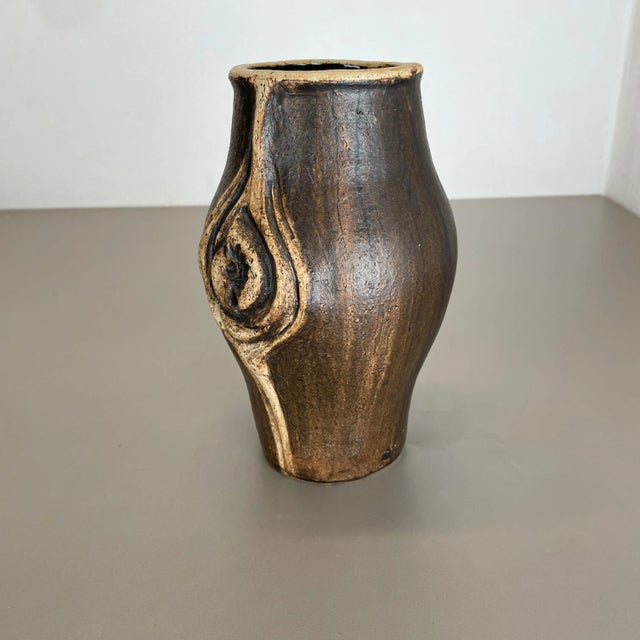 Brutalist Abstract Studio Pottery Vase from Gerhard Liebenthron, Germany, 1980s For Sale - Image 12 of 18