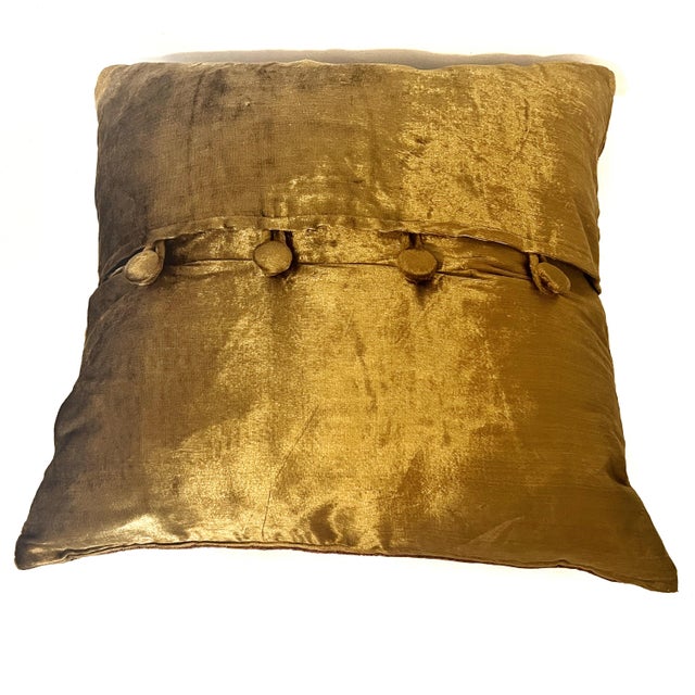 John-Richard Metallic Bullion Emboidered Brown Velvet Throw Pillows - Pair For Sale - Image 18 of 18