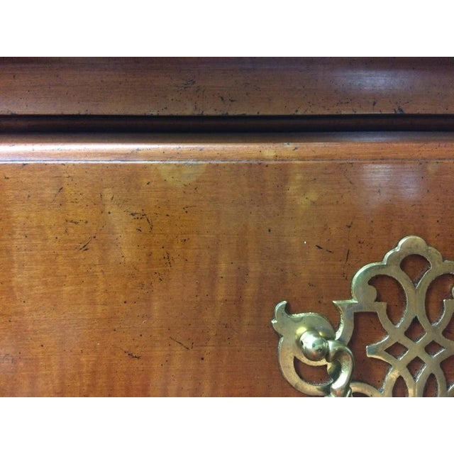 Tiger Maple Queen Anne Highboy, Baker Furniture For Sale - Image 15 of 15