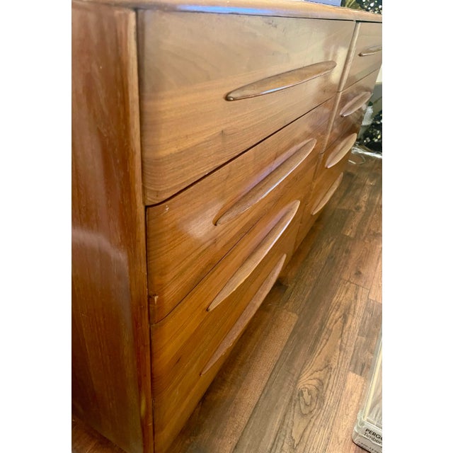1950s Vintage Mid-Century Modern Bissman Walnut Dresser | Chairish