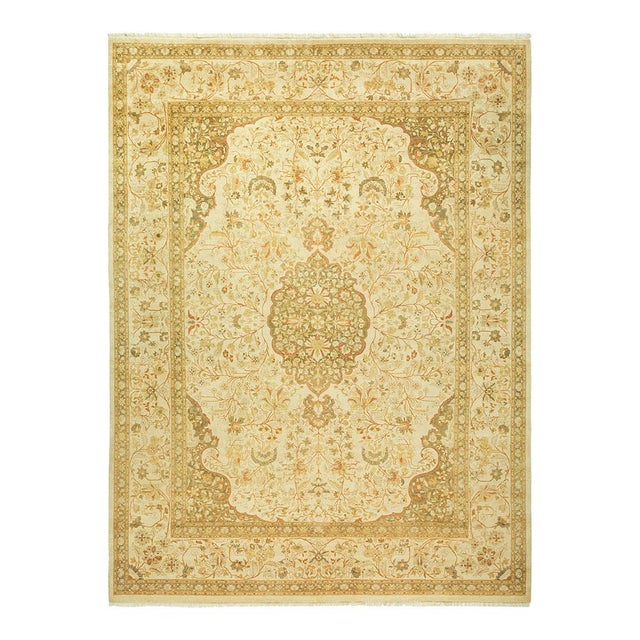 Mogul Collection Hand-Knotted Area Rug - Ivory 9' 3" x 12' 2" For Sale - Image 4 of 4